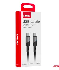 Cable 'USB-C a USB-C 60W 200cm FullLINK AMIO-03927