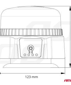 Luz de advertencia LED inalámbrica con mando a distancia R65 R10 12/24V AMIO-03932