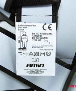 Tirantes Reflectantes color negro AMiO-03938