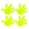 Set de adhesivos fluorescentes MANOS AMIO-03942