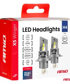 Kit LED X5-series WINGER H4 6000K max 44W AMIO-03945