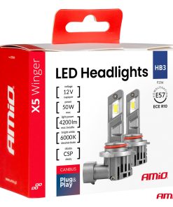 Kit LED X5-series WINGER HB3 6000K max 50W AMIO-03948 11 Kit LED X5-series WINGER HB3 6000K max 50W AMIO-03948