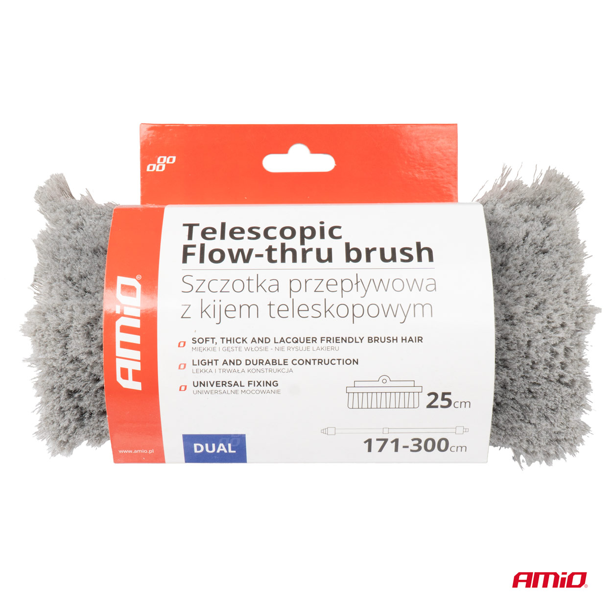 Cepillo de lavado telescópico Flow-thru 171-300cm AMIO-03954 7 Cepillo de lavado telescópico Flow-thru 171-300cm AMIO-03954
