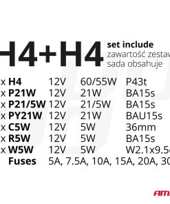Kit Halógenos 30unid. (H4+H4) AMIO-03958