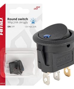 Interruptor redondo con luz azul AMIO-03963