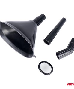 Embudo universal de plástico con colador elíptico de 3 piezas 14 cm AMIO-04037