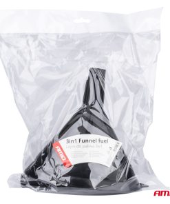 Embudo universal de plástico con colador elíptico de 3 piezas 14 cm AMIO-04037