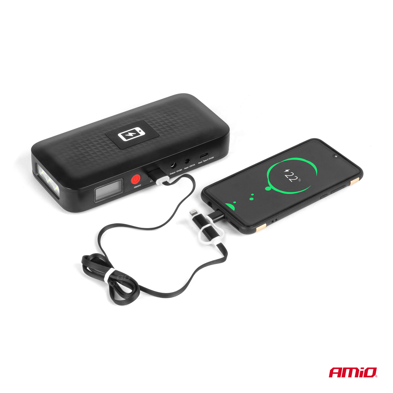 Arrancador de batería 12V 12Ah 800A AMIO-04055 6 Arrancador de batería 12V 12Ah 800A AMIO-04055