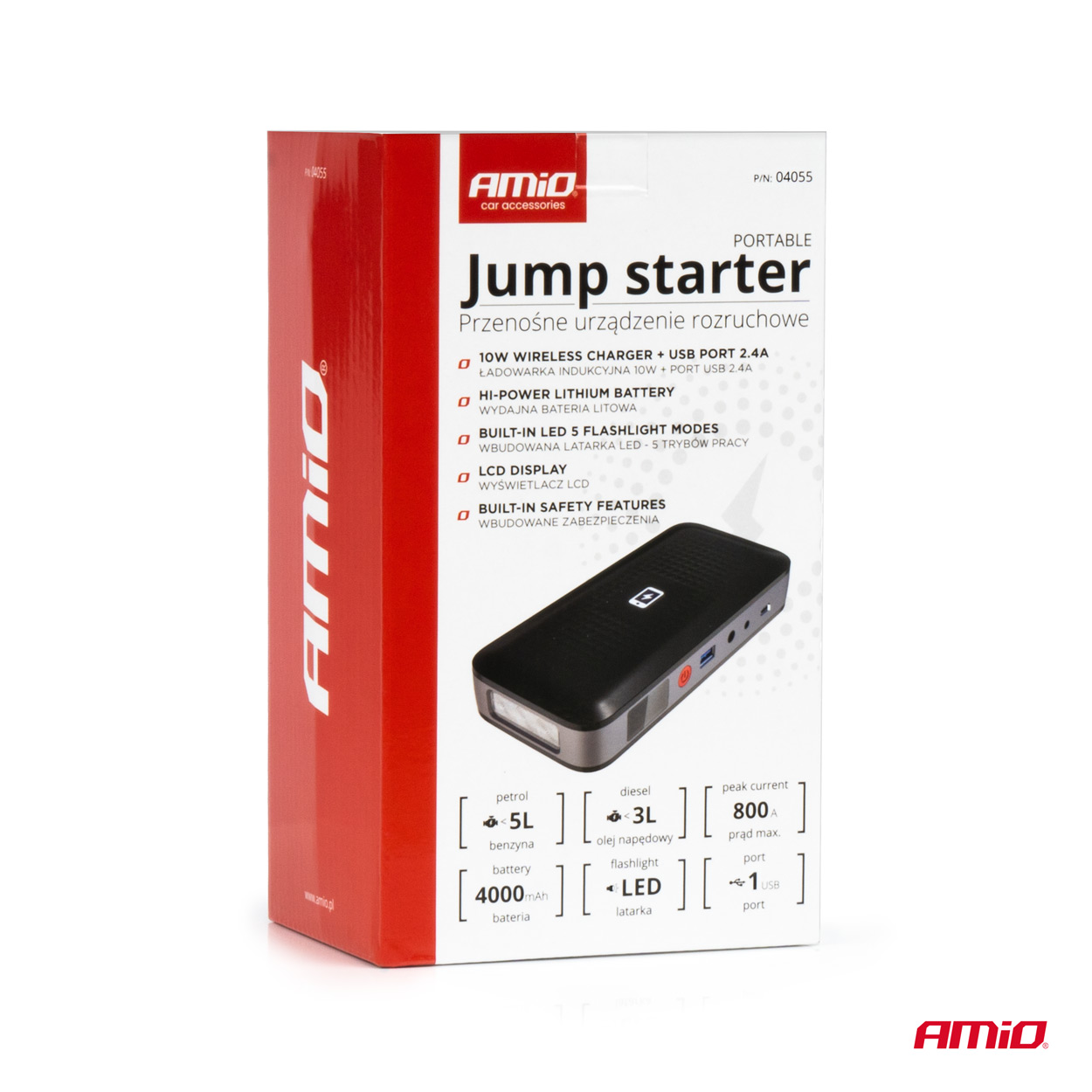 Arrancador de batería 12V 12Ah 800A AMIO-04055 9 Arrancador de batería 12V 12Ah 800A AMIO-04055