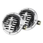 Bocina senal sonora cromada 125mm 12V AMIO-04074