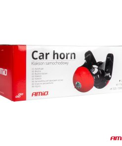 Set de 2 bocinas rojas 125mm 12V AMIO-04075