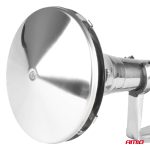 Bocina fanfarria senal cromada 620mm 12V 24V LowTone AMIO-04078