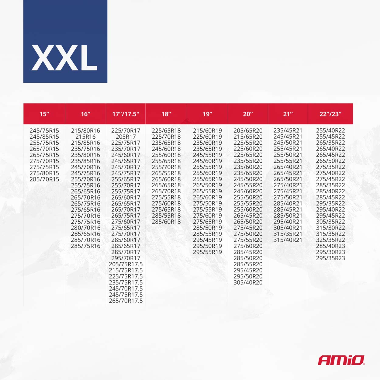 Cadenas de nieve textiles XXL EN16662-1 Önorm V5121 2 ud AMIO-04084 7 Cadenas de nieve textiles XXL EN16662-1 Önorm V5121 2 ud AMIO-04084