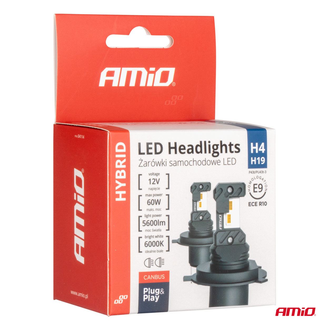 Kit LED Hybrid serie H4 H19 6000K Canbus 60W AMIO-04114 4 Kit LED Hybrid serie H4 H19 6000K Canbus 60W AMIO-04114