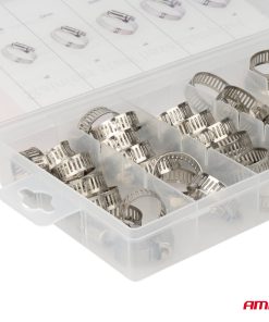 Juego de abrazaderas de tornillo de acero inoxidable 34 piezas AMIO-04125