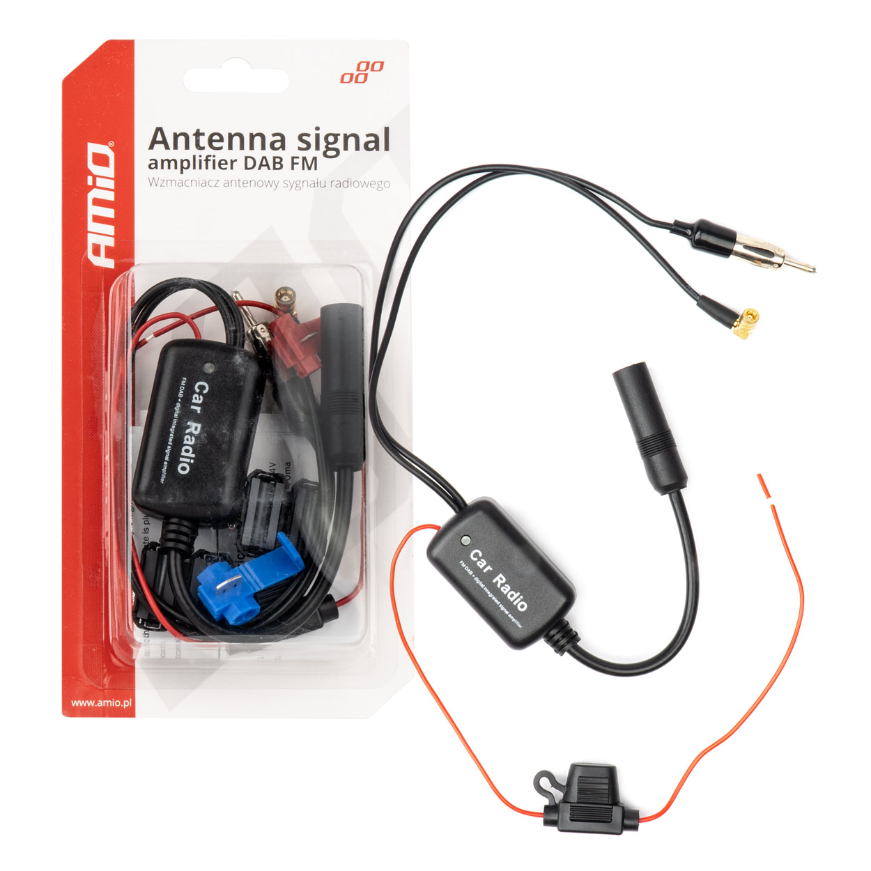 Amplificador de senal de antena 12V DAB FM AMIO-04134 1 Amplificador de senal de antena 12V DAB FM AMIO-04134