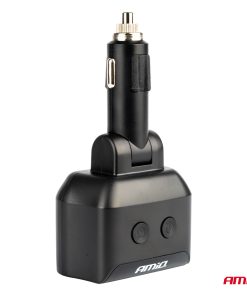 Toma de extensión doble 2xUSB 1xUSB C 12/24V máx 200W AMIO-04173