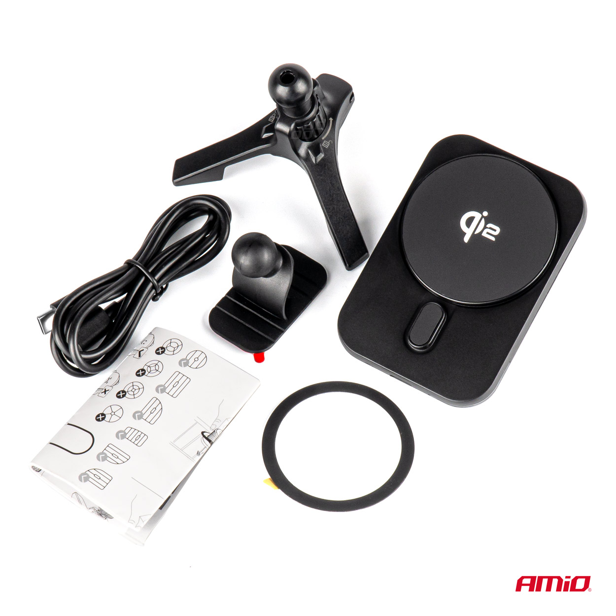 Cargador de USB coche inalámbrico magnético rápido Qi2 15W para salpicadero de ventilación AMIO-04180 9 Cargador de USB coche inalámbrico magnético rápido Qi2 15W para salpicadero de ventilación AMIO-04180