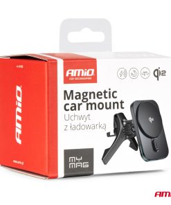 Cargador de USB coche inalámbrico magnético rápido Qi2 15W para salpicadero de ventilación AMIO-04180 33 Cargador de USB coche inalámbrico magnético rápido Qi2 15W para salpicadero de ventilación AMIO-04180