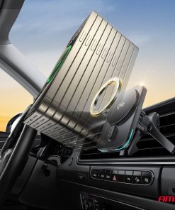 Cargador de USB coche inalámbrico magnético rápido Qi2 15W para salpicadero de ventilación AMIO-04180 22 Cargador de USB coche inalámbrico magnético rápido Qi2 15W para salpicadero de ventilación AMIO-04180