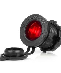 Enchufe impermeable para encendedor de cigarrillos de coche con retroiluminación LED ROJA 12/24V AMIO-04219