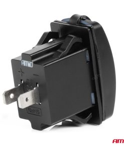 Cargador de teléfono impermeable en forma de barco con retroiluminación LED ROJA 2xUSB 12/24V AMIO-04228
