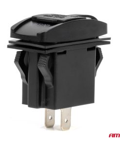 Cargador de teléfono impermeable en forma de barco con retroiluminación LED ROJA 2xUSB 12/24V AMIO-04229