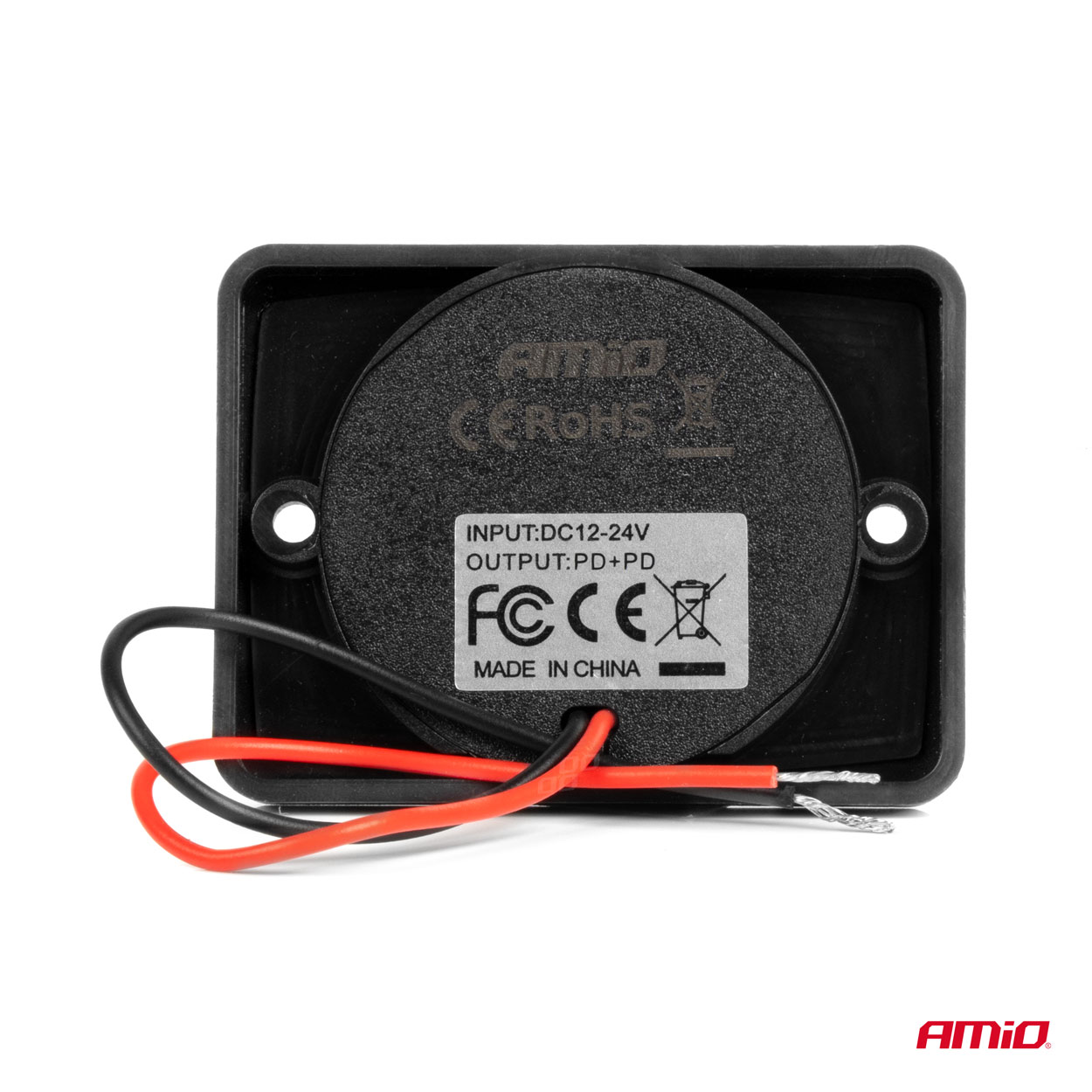Cargador de teléfono impermeable de forma cuadrada con retroiluminación LED ROJA 2xUSB C 12/24V AMIO-04232 2 Cargador de teléfono impermeable de forma cuadrada con retroiluminación LED ROJA 2xUSB C 12/24V AMIO-04232