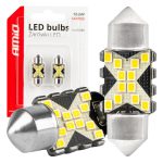 Bombillas LED CANBUS 12SMD Festoon C5W 2016 31mm White 12/24V AMIO-04235