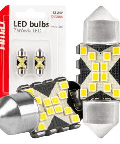 Bombillas LED CANBUS 12SMD Festoon C5W 2016 31mm White 12/24V AMIO-04235