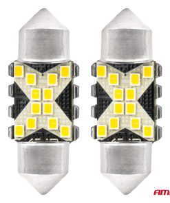 Bombillas LED CANBUS 12SMD Festoon C5W 2016 31mm White 12/24V AMIO-04235