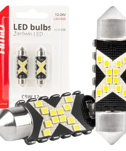 Bombillas LED CANBUS 12SMD Festoon C5W 2016 41mm White 12/24V AMIO-04238