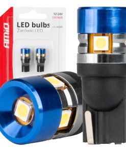 Bombillas LED CANBUS T10 W5W 5SMD 3030 Blanco 12V 24V AMIO-04240