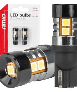 Bombilla LED CANBUS T10 W5W 9 SMD 3030 Blanca 12V 24V AMIO-04241
