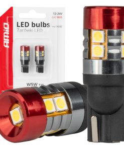 Bombillas LED CANBUS T10 W5W 9 SMD 3030 Blanca 12V 24V AMIO-04242