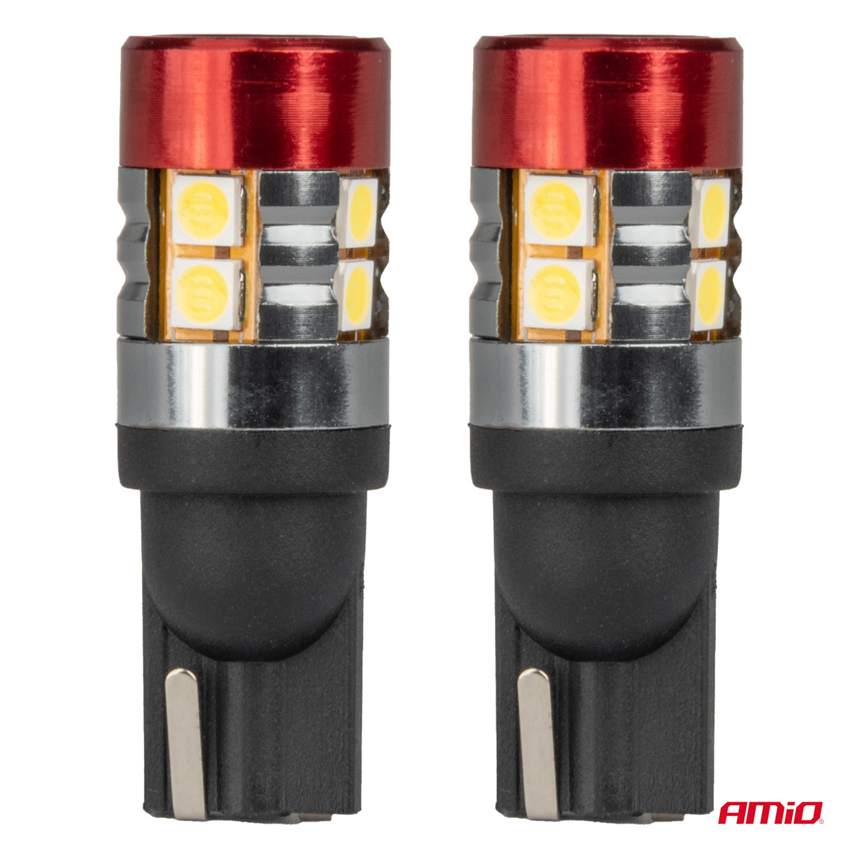 Bombillas LED CANBUS T10 W5W 9 SMD 3030 Blanca 12V 24V AMIO-04242 2 Bombillas LED CANBUS T10 W5W 9 SMD 3030 Blanca 12V 24V AMIO-04242