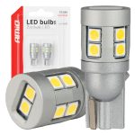 Bombillas LED CANBUS T10 W5W 12 SMD 3030 Blanco 12V 24V AMIO-04243