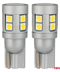 Bombillas LED CANBUS T10 W5W 12 SMD 3030 Blanco 12V 24V AMIO-04243