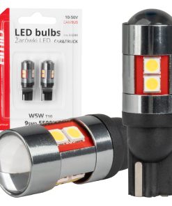 Bombillas LED CANBUS T10 W5W 9 SMD 3030 Blanco 12V 24V 36V 48V AMIO-04244