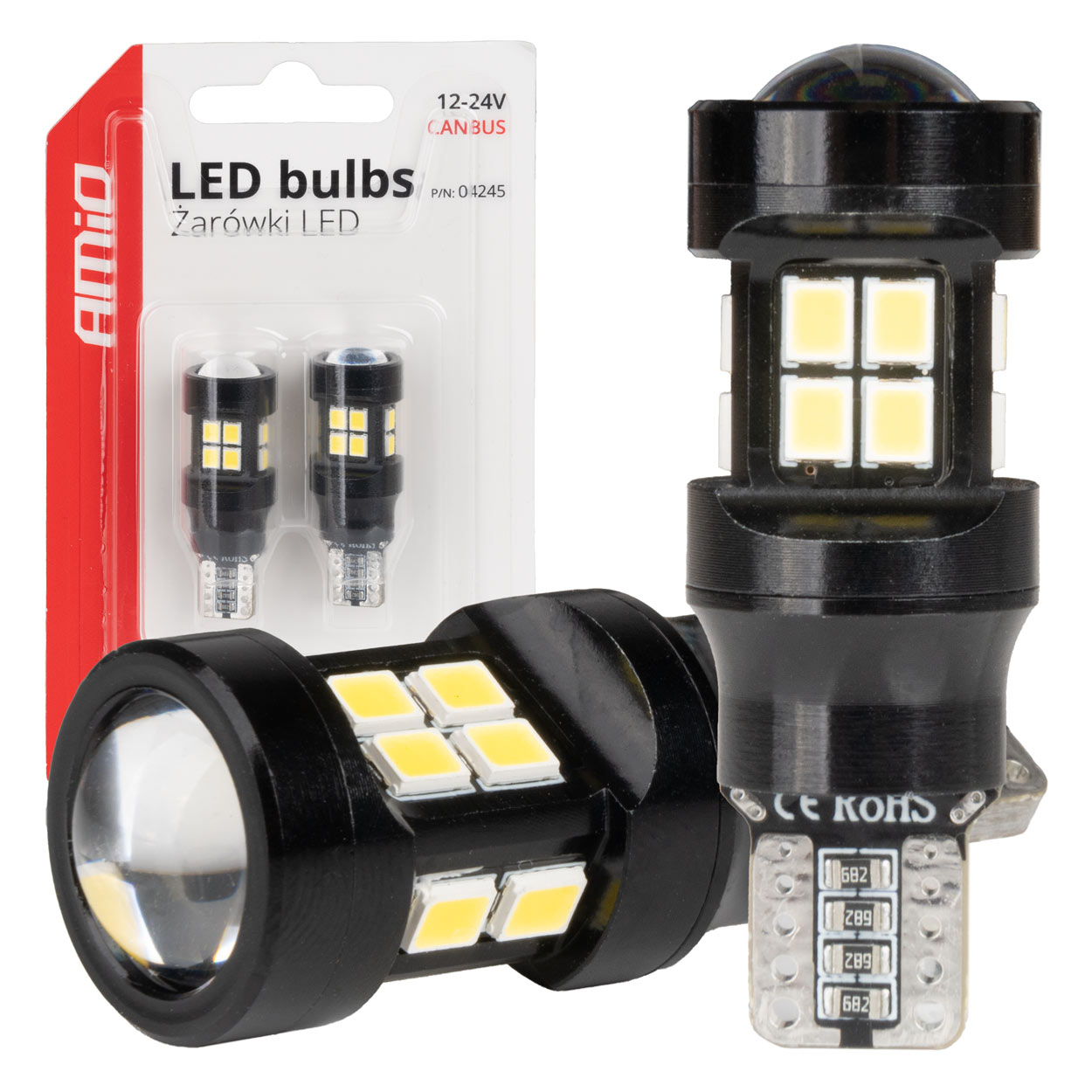 Bombillas LED CANBUS T15 W16W 15SMD 2835 Blanco 12V 24V AMIO-04245 1 Bombillas LED CANBUS T15 W16W 15SMD 2835 Blanco 12V 24V AMIO-04245