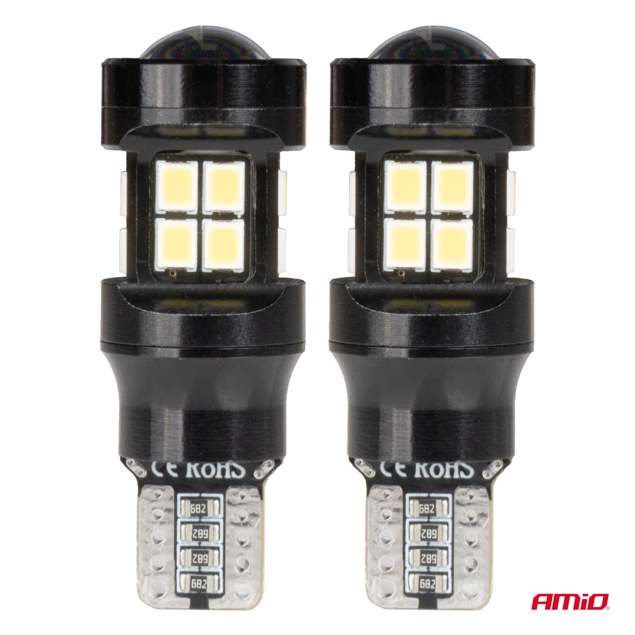Bombillas LED CANBUS T15 W16W 15SMD 2835 Blanco 12V 24V AMIO-04245 2 Bombillas LED CANBUS T15 W16W 15SMD 2835 Blanco 12V 24V AMIO-04245