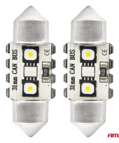 Bombillas LED CANBUS 12SMD Festoon C5W 3838 31mm White 12/24V AMIO-04247