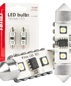 Bombillas LED CANBUS 12SMD Festoon C5W 3838 41mm White 12/24V AMIO-04250