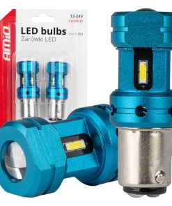 Bombillas LED CANBUS 1157 BAY15D P21/5W 4SMD 1860 Blanco 12V 24V AMIO-04253