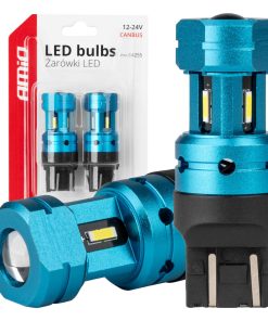 Bombillas LED CANBUS T20 7443 W21/5W 4SMD 1860 Blanco 12V 24V AMIO-04255