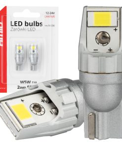 Bombillas LED CANBUS T10 W5W 2SMD 3570 Blanco 12V 24V AMIO-04256