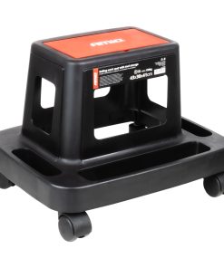 Asiento de trabajo rodante con almacenamiento de herramientas 150 kg AMIO-04269