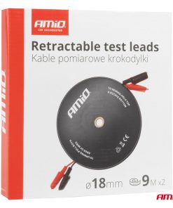 Cables de prueba retráctiles 2x9m AMIO-04275