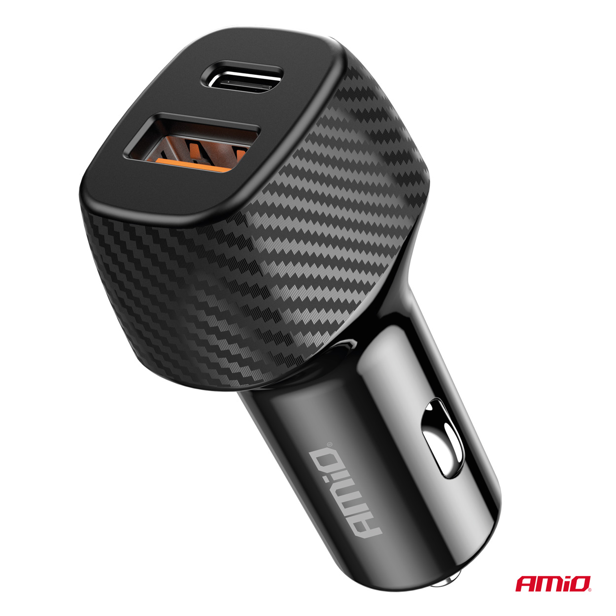 Cargador de coche QC+PD 20W USB-A + USB-C AMIO-04282 2 Cargador de coche QC+PD 20W USB-A + USB-C AMIO-04282