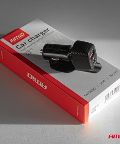 Cargador de coche QC+PD 20W USB-A + USB-C AMIO-04282 9 Cargador de coche QC+PD 20W USB-A + USB-C AMIO-04282